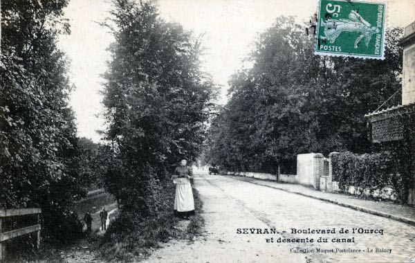 SEVRAN. - Boulevard de l'Ourcqet descente du canal 
